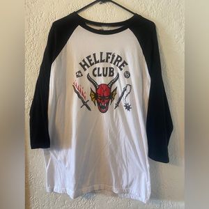 Stranger Things Hellfire Club Raglan Men’s Shirt Large